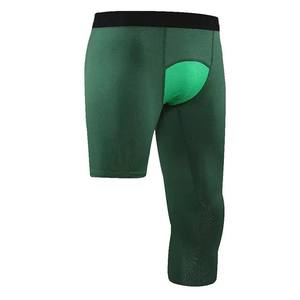 Pantalones de Yoga de Diseño Moderno Personalizados, de Una Sola Pierna, Compresivos, Transpirables, con Cintura Elástica, de Longitud Completa, en Spandex/Poliéster/Algodón para Hombre - Product Image 5