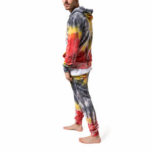 Custom <b>Tie</b> <b>Dye</b> Hoodie Tracksuit for Men Heavyweight Fleece Jogger <b>Set</b> Premium Streetwear Sweatsuit - Product Image 2