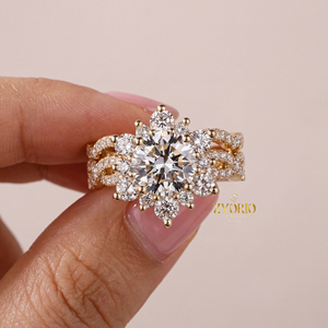 Anillo de Compromiso de Diamante Cultivado en Laboratorio de Primera Calidad, Engaste de Garra, Plata 925, 1.00-3.00 CT, Joyería Nupcial Radiante para Propuesta, Boda, Fiesta - Product Image 1