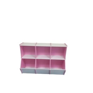 Estantería infantil de 6 compartimentos de pino americano de Vietnam, material duradero y seguro, bordes lisos, muebles infantiles informales - Product Image 1