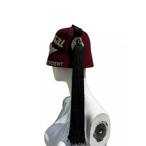 Chapeau Fez Vintage Shriners avec Pompon et Strass, Chapeau Maçonnique de Haute Qualité, Personnalisé, Meilleure Vente, Chapeau Fez Très Demandé - Product Image 4