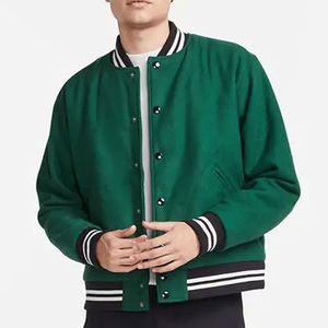 แจ็คเก็ตเบสบอลแบบ Letterman สำหรับฤดูหนาว  ออกแบบด้านหน้าได้ตามต้องการ คุณภาพสูง พิมพ์ลายตามสั่ง  วัสดุหนังผสมขนสัตว์ ระบายอากาศได้ดี เป็นมิตรต่อสิ่งแวดล้อม - Product Image 4