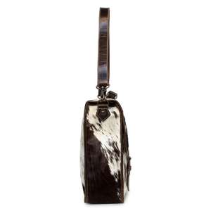 Leather Hair On <b>Laptop</b> Bag Hair On Cowhide Messenger Vintage Briefcase Business Work Shoulder Bag LHLB-0005 - Product Image 3