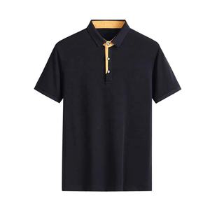 Camiseta clásica de golf de manga corta para hombre, camiseta informal de ajuste regular antiarrugas para Polos, Camisetas de talla grande con logotipo personalizado estampado, venta al por mayor - Product Image 1