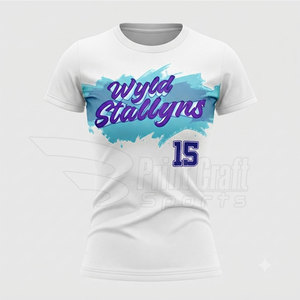 Chemises de softball à col rond en gros, en stock, vêtements de sport de qualité supérieure, confortables - Product Image 2