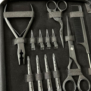 Kit d'outils professionnels pour extensions de cheveux en acier inoxydable de qualité chirurgicale, finition mate, couleur personnalisée, avec pinces de précision - Product Image 2