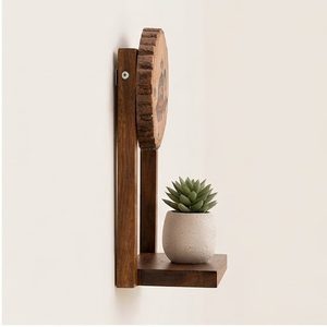 Estante de Pared de Madera Hecho a Mano con Marco de Madera Rústica y Panel Decorativo de Arte Folclórico para Decoración del Hogar, Sala de Estar y Dormitorio - Product Image 2