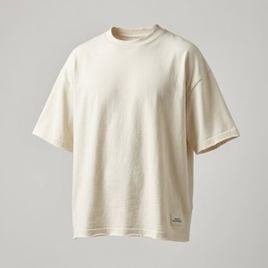 เสื้อยืดผ้าฝ้ายป่านทรงโอเวอร์ไซส์ปักลายแบบกำหนดเอง พร้อมโลโก้ส่วนตัว แขนสั้น สำหรับผู้ชายและผู้หญิง - Product Image 2