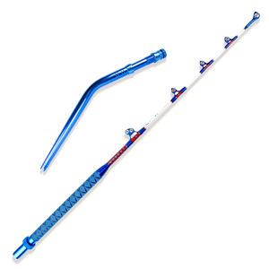 Canne à pêche à la traîne en eau salée pour <span class=keywords><strong>bateau</strong></span>, 5 guides, poignée EVA, 1,7 m, 100 lb, en fibre <span class=keywords><strong>de</strong></span> verre, pour thon - Product Image 1