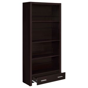 Libreria Maureen Cappuccino a 5 Ripiani con Cassetto, Collezione di Librerie Eleganti e Pratiche - Product Image 5