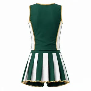 Ensemble d'uniformes de pom-pom girl personnalisés pour filles, jupe plissée sans manches, vêtements de sport respirants en polyester - Product Image 2