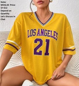Los Angeles Regular Fit <b>Baseball</b> Jersey Bodysuit-100% Polyester Anti-Bacterial Sporty Aesthetic Streetwear for Football Jerseys - Product Image 1