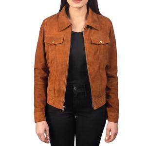 แจ็คเก็ตหนังแท้ 100% แบบสั่งทำพิเศษ พิมพ์ลายได้ ระบายอากาศดี ทรงหลวมสำหรับผู้หญิง รุ่นปี 2026 - Product Image 2