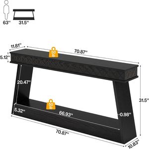 Mesa de Consola con Espacio de Almacenamiento y Características de Recibidor para la Entrada - Product Image 6