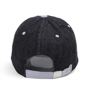 Gorra de mezclilla vintage ajustable sin estructura, impermeable, deportiva, lavada, de tejido grueso, con abertura para cola de caballo, unisex, para exteriores. - Product Image 6