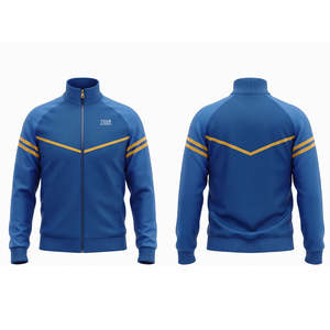 Custom <b>Zip</b>-<b>Up</b> <b>Jacket</b> 280gsm Contrast Stripe Personalized Raglan Streetwear - Product Image 2