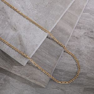 Collier chaîne à maillons ovales en or jaune massif - Product Image 3