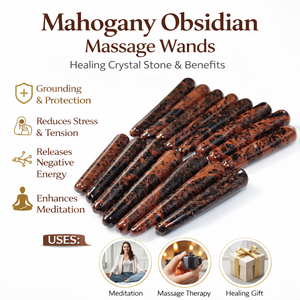 Vente en gros de baguettes de massage en obsidienne naturelle de 4 pouces, polies, pour la guérison, la thérapie Reiki, la méditation, cadeaux - Product Image 4