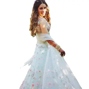 New Designer Fancy White Lehenga Choli For Girls Party Wear Wholesale Lahnga Choli India Bulk Supplier Dgb exports 2023 India