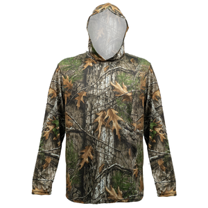 Vente en gros de t-shirts à manches longues pour hommes en polyester 100% à séchage rapide, imprimés sur mesure, UPF50+, camouflage, pour la chasse, la pêche, la randonnée - Product Image 6