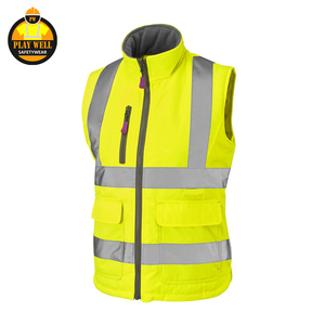 Chalecos de Alta Visibilidad sin Mangas, Transpirables, Ropa de Trabajo de Seguridad con Tiras Reflectantes para Construcción - Product Image 3