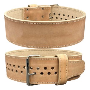 Ceinture de musculation professionnelle en cuir de vachette de qualité supérieure, respirante, réglable, robuste, avec logo personnalisé, pour la protection en salle de sport - Product Image 1