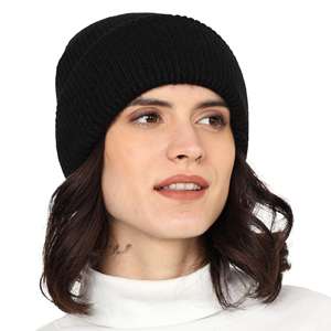 Gorro de invierno con estilo bordado con logotipo de diseñador, Material de punto suave con estampado de escena de playa, pompón de moda - Product Image 6