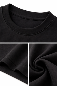 T-shirt graphique noir oversize pour homme Paradise Vibes, imprimé plage estival, en coton, streetwear décontracté, coupe ample, avec logo personnalisé - Product Image 3