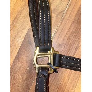 2024 nouveaux licous de cheval de selle anglais en cuir véritable avec rênes lacées doublure souple accessoires de bride occidentale par fabricant - Product Image 2