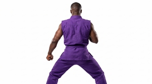 Conjunto de Pantalones y Top Morado sin Mangas de Algodón para Taekwondo Dumela International, Cintura Alta, con Logotipo, Transpirable, Unisex, para Entrenamiento - Product Image 4