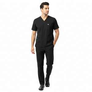 Men Cotton Hospital Medical <b>Scrub</b> Uniform Doctor Clothing OEM Custom Supplier High Quality Breathable <b>Scrub</b> Suits OEM Custom - Product Image 2