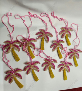Wholesale Handmade Cotton Beaded Beach <b>Bag</b> <b>Charm</b> Coastal Hanging Ornament Purse Keychain Accessory OEM ODM Private Label Durable - Product Image 4