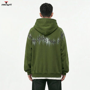 Nouveauté 2026 : Sweats à capuche en molleton 100 % coton pour homme, brodés avec logo personnalisé, effet délavé, respirants, fabriqués au Pakistan - Product Image 5