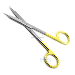 Tijera profesional de carburo de tungsteno, alta calidad, 13cm, curvada/recta, Goldman Fox - Product Image 1