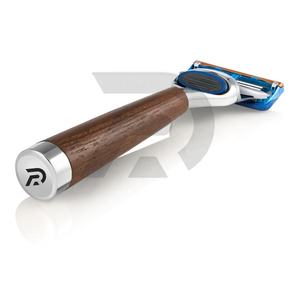 Rasoir manuel à manche en bois, respectueux de la peau, adapté aux peaux sensibles, léger et portable pour les voyages et les activités de plein air. - Product Image 4