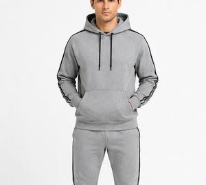 Sweat-shirt à capuche pour homme 100% coton molletonné coupe classique dégradé de couleurs décontracté avec poche impression numérique écologique pour l'automne - Product Image 1