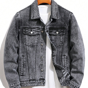 Veste en jean élégante pour homme, fabriquée au Pakistan, coupe ajustée, prix de gros - Product Image 1