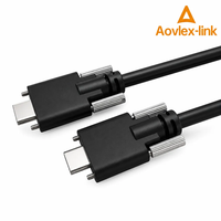 Cable USB 3,1 tipo C macho a macho con bloqueo de doble tornillo para cámara industrial Compatible con cable de visión USB3 de 10Gbps
