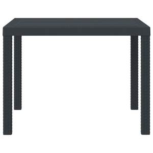 Table de jardin en polyrotin anthracite 39,37 x 39,37 x 28,74 cm pour extérieur - Product Image 2