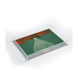 Elegant Printed Acrylic Serving Storage Tray For Serving Beverages Snacks Breakfast Trending Organizer Platter For Coffee <b>Table</b> - Product Image 6