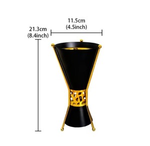 Brûleur à Bakhoor en métal noir de luxe, Mabkhara, brûleur d'encens arabe Oud, décoration parfumée pour la maison - Product Image 2