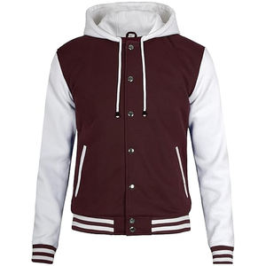 Veste de baseball personnalisée à manches longues, style universitaire sans capuche, prix d'usine, vente en gros - Product Image 3