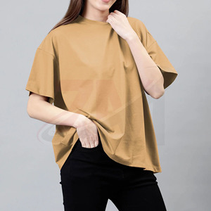 เสื้อยืดคอกลมแขนสั้นทรงหลวมสำหรับผู้หญิง สีพื้น ไซส์ใหญ่ ทรงหลวม สไตล์ทุกฤดูกาล - Product Image 3