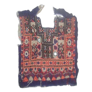 Artland International - Prenda Islámica Vintage con Bordado de Espejo, Cuello Tribal, Apliques y Parches, Manga Corta de Algodón - Product Image 1