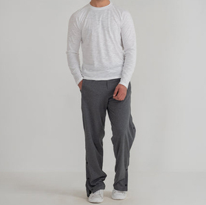 Camiseta de Punto de Manga Corta para Hombre, Cuello Redondo, Color Sólido, Corte Regular, Informal, Poliéster/Algodón, Transpirable, Ecológica - Product Image 3