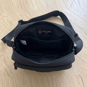 Bolso cruzado de piel auténtica para el pecho, mochila de cintura impermeable con cremallera para ejercicio y running, unisex, estilo japonés para mujer - Product Image 1