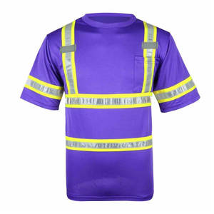 Camiseta de seguridad de manga corta de alta visibilidad, duradera para trabajo industrial, camiseta de seguridad reflectante de alta visibilidad de manga corta - Product Image 1