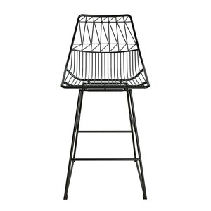 Tabouret de bar industriel en métal et bois avec repose-pieds, siège moderne à hauteur de comptoir pour cuisine et bar - Product Image 3