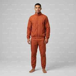 Ensemble de costume pour homme personnalisé, automne et hiver, ensemble de veste coupe-vent en nylon et pantalon pour homme - Product Image 4