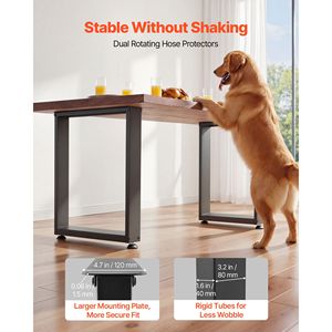 Patas para Muebles de Hogar Resistentes de 29.5'' de Alto x 35.4'' de Ancho, Diseño Modular Cuadrado de Acero, Fácil Montaje, Carga Máxima de 2204 Libras - Product Image 3